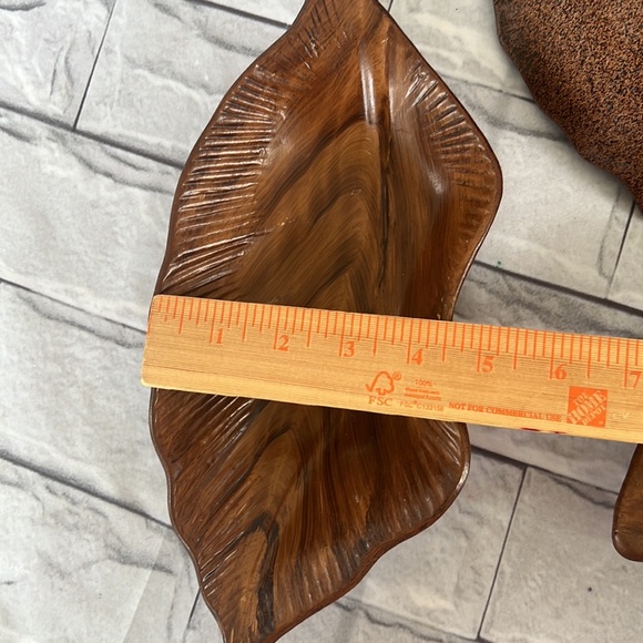 Vintage CAL. STYLE POTTERY CERAMIC DIP Bowl leaf 5 piece set - Picture 8 of 9